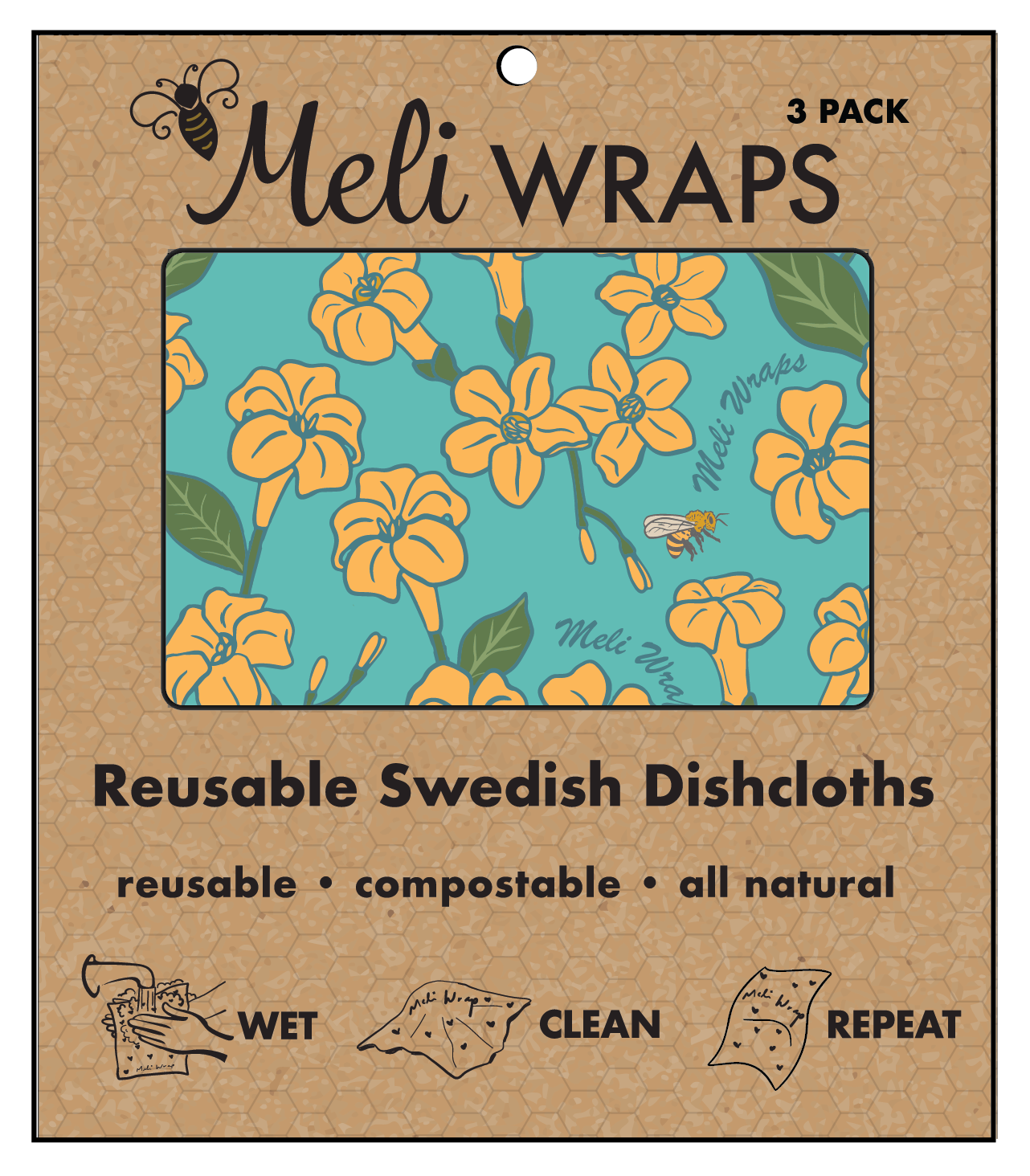 Puakenikeni & Bee Gift Set - Meli Wraps