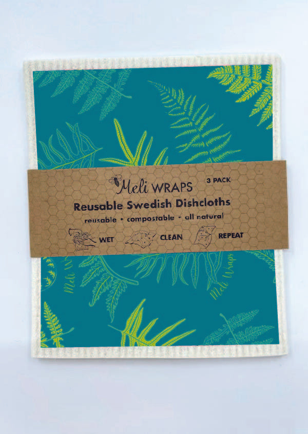 Papaya Swedish Dish Cloth Set of 3 - Meli Wraps