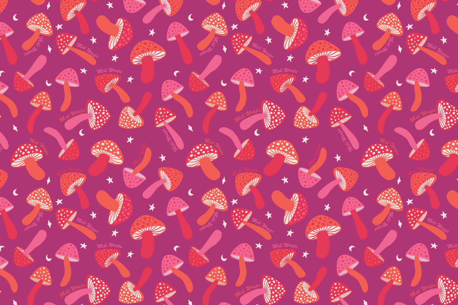 Beeswax Food Wrap - Purple Mushroom Print